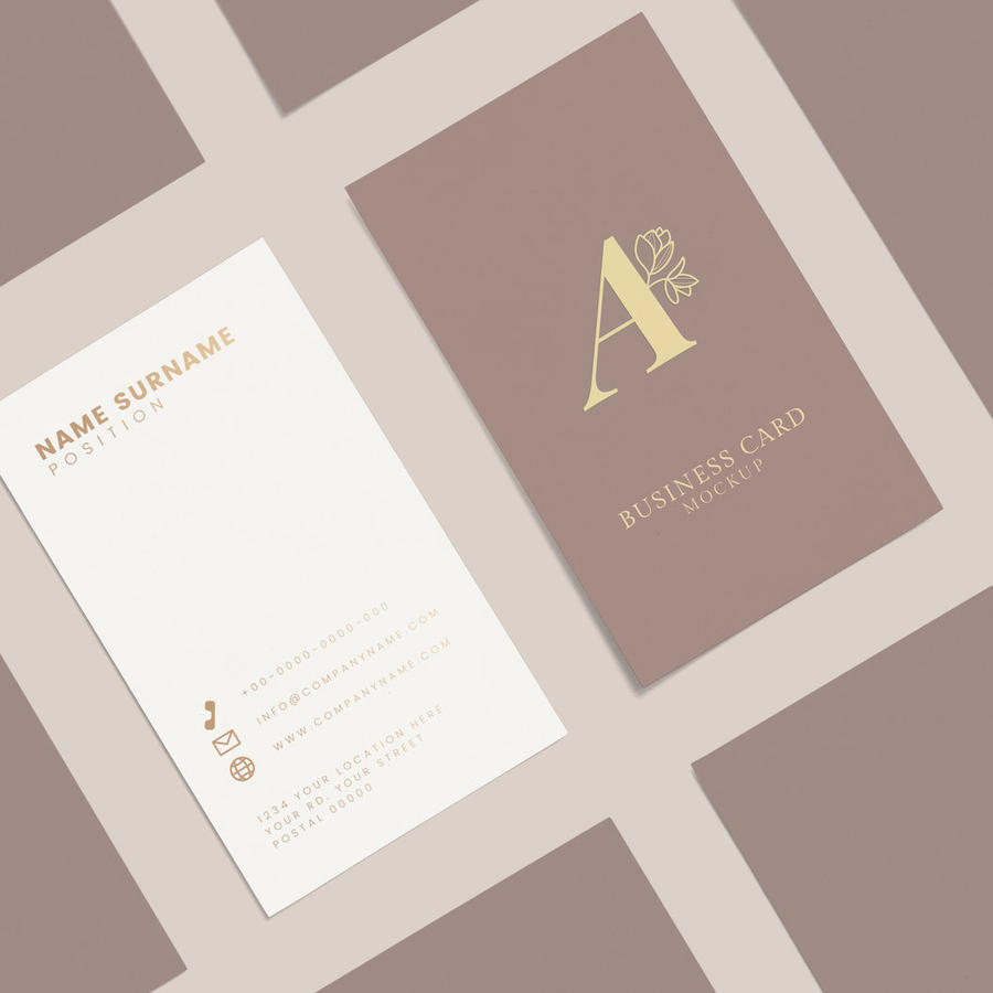 花店名片样机女性名片样机