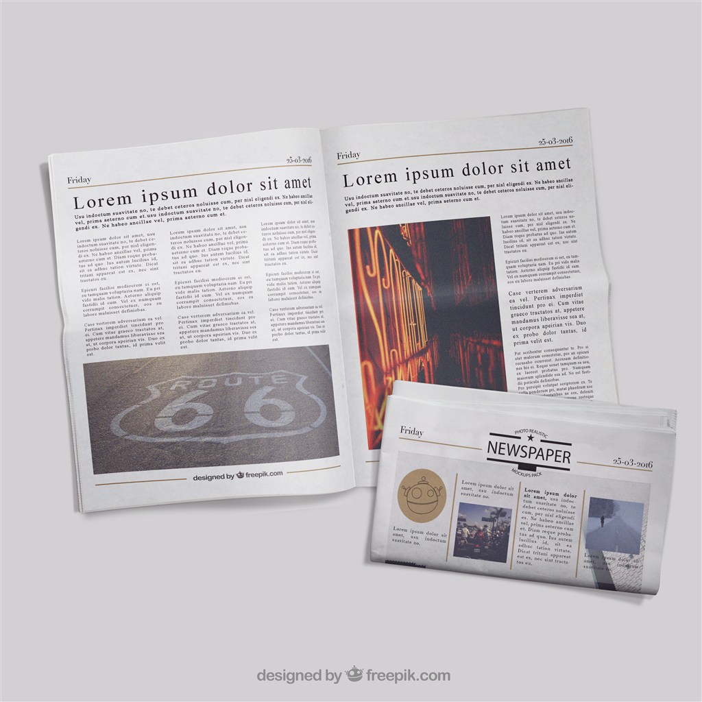 报纸样机素材