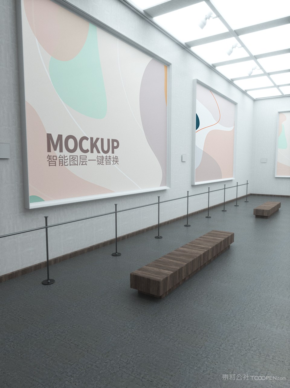 展馆场景海报样机