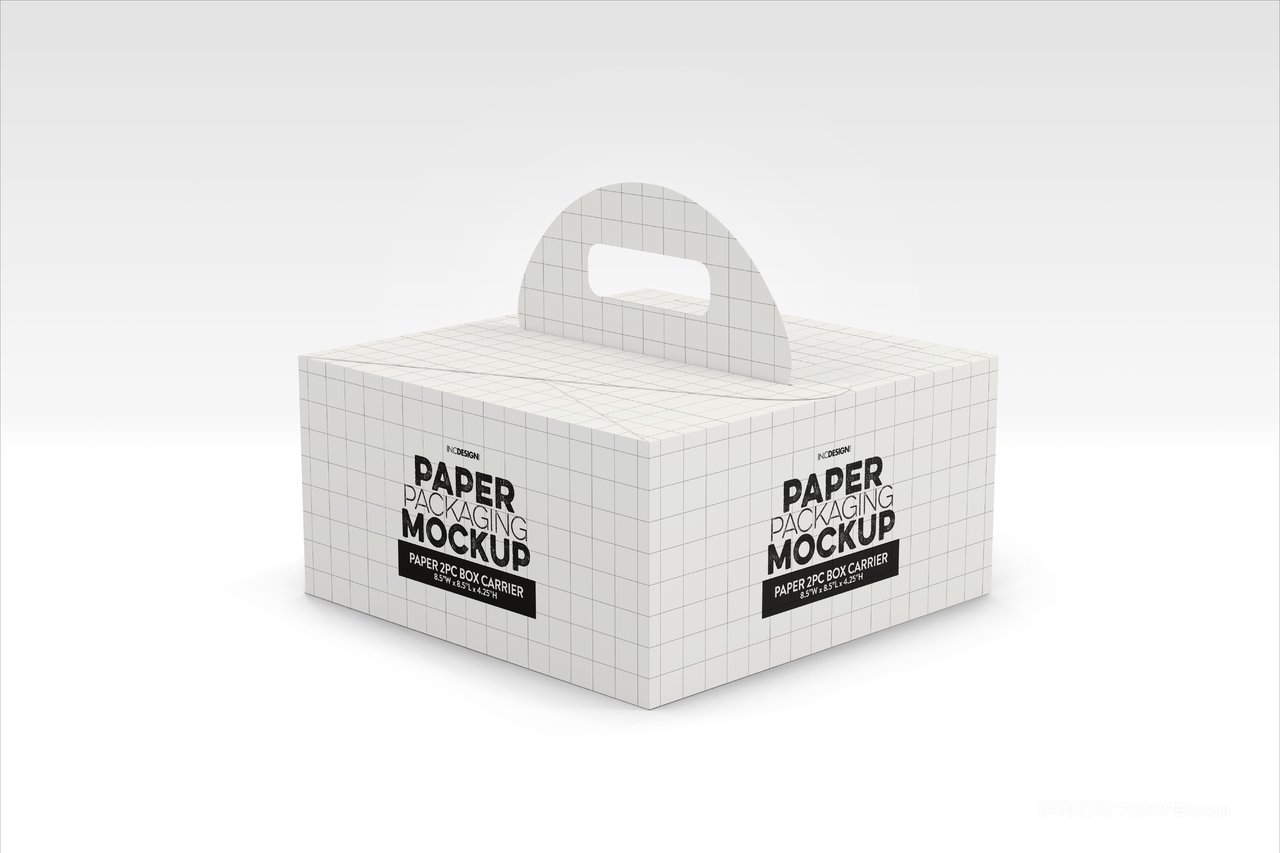 烘焙蛋糕面包店品牌食品纸质包装贴图样机 (18)