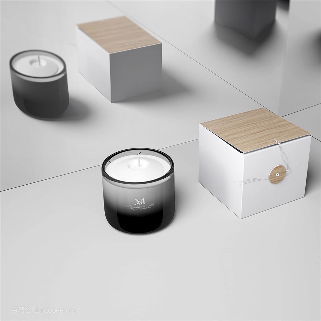 蜡烛品牌vi样机模板贴图