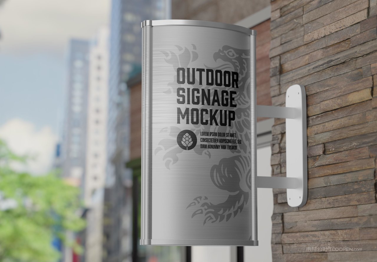 金属标牌广告牌样机