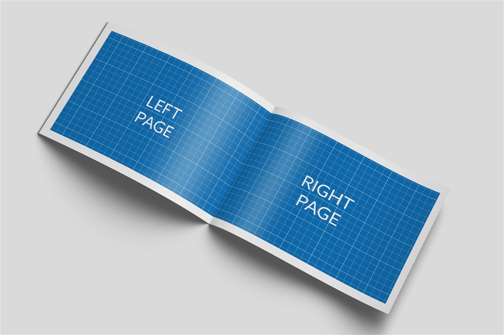 横版宣传册画册杂志内页样机