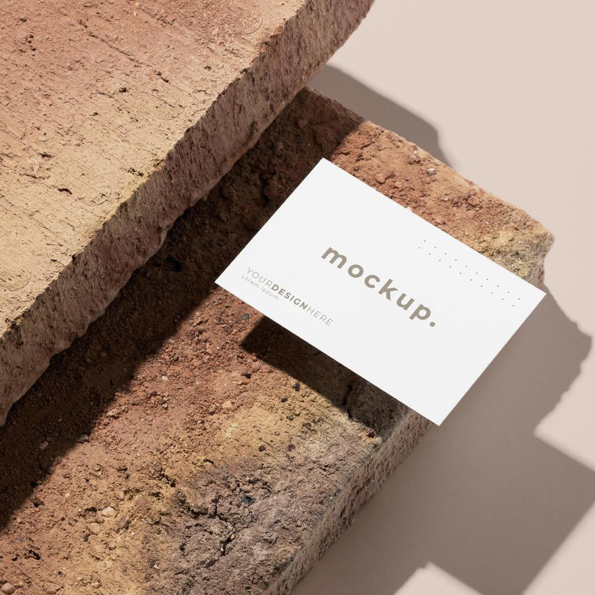 高档轻奢商务名片光影场景样机