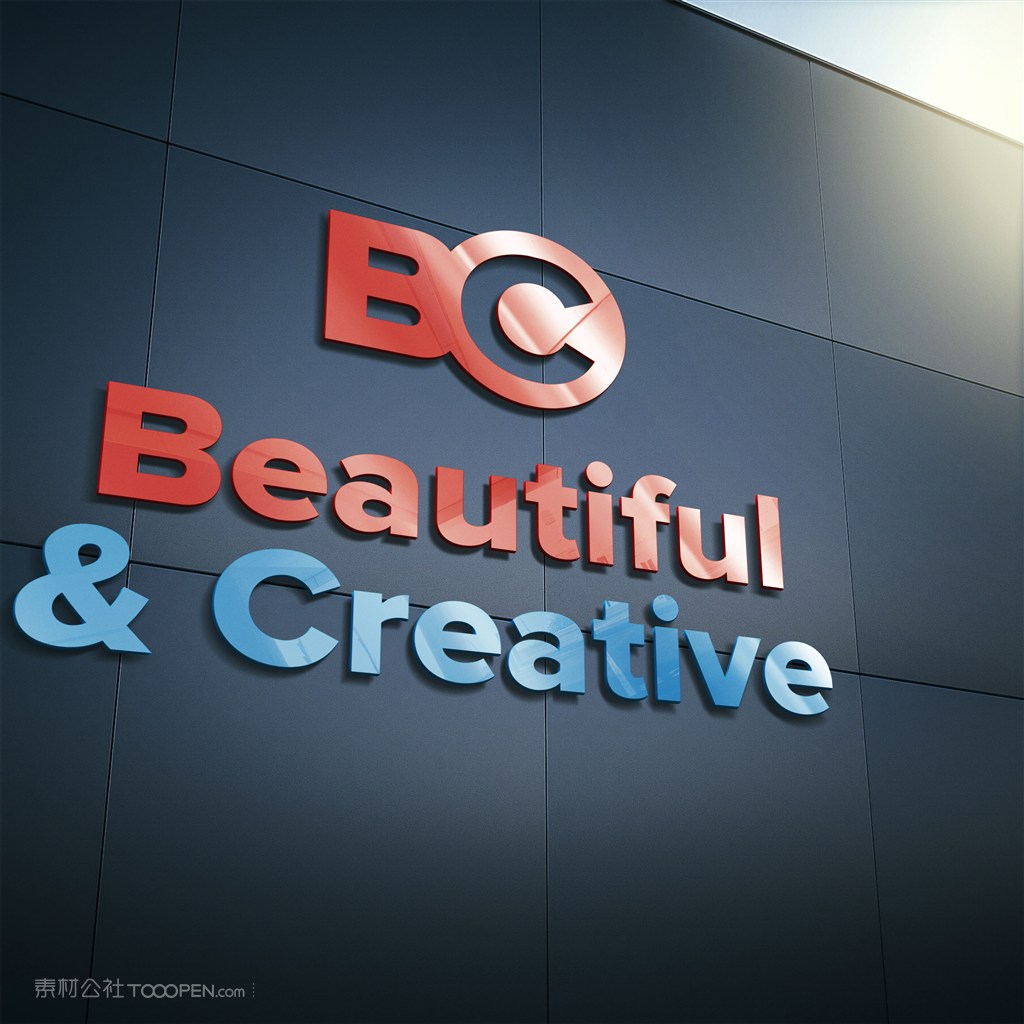 公司立体标志店招门头样机