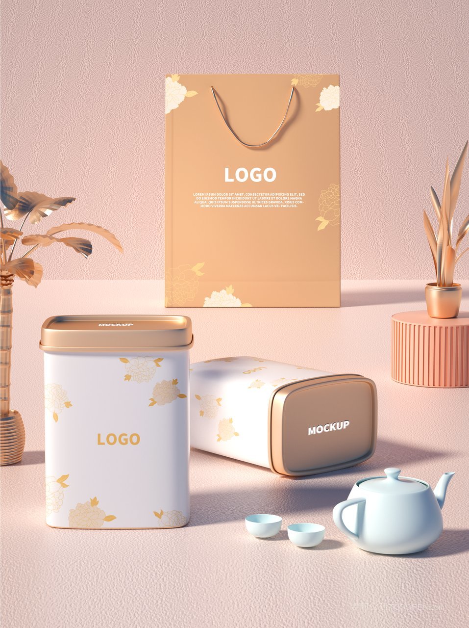 茶叶品牌包装盒样机  (25)