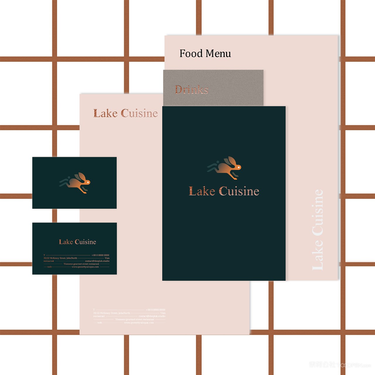 餐厅VI菜单名片样机