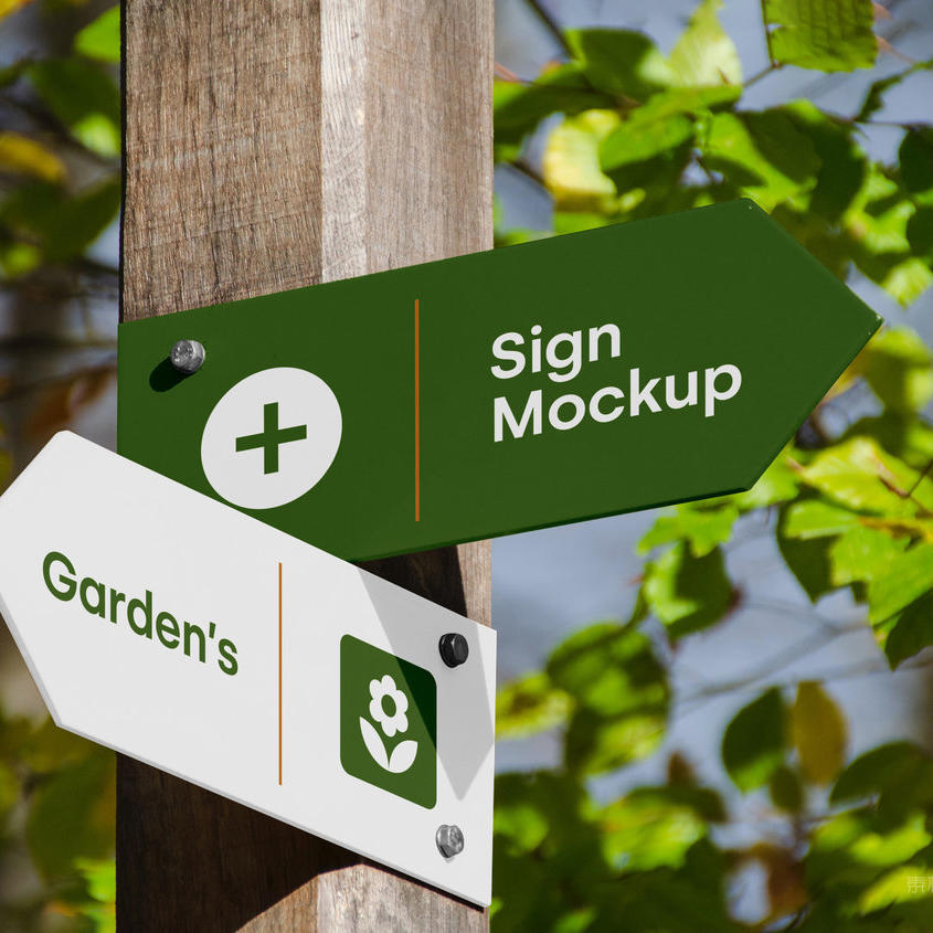 方向标路标指路牌PSD模型样机