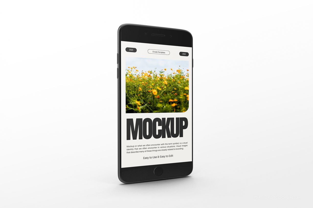 黑色旧手机样机