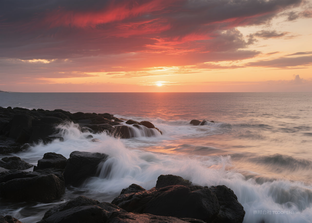 风景自然云层云彩唯美天空日出