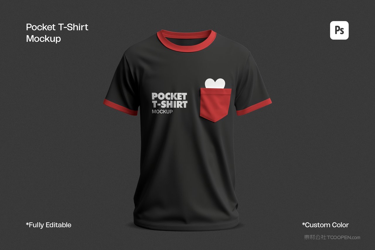 口袋t恤样机