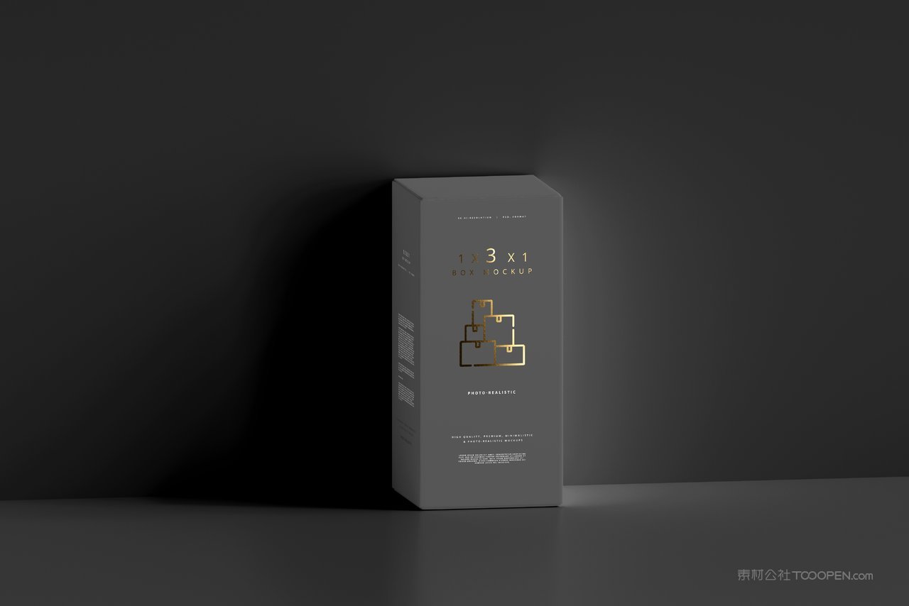 商务灰长方形产品包装纸盒样机 (5)
