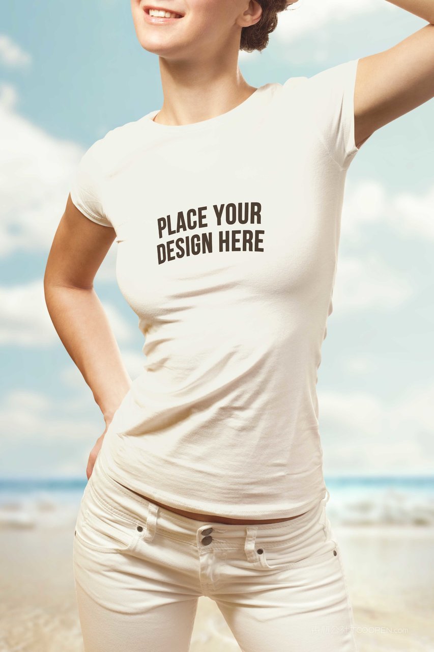 收腰女版t恤样机