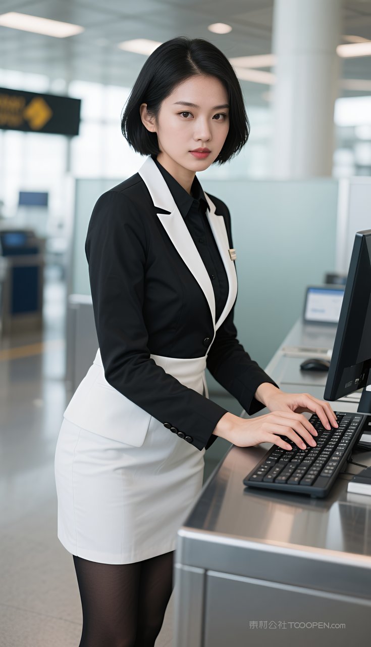 性感长腿丝袜短裙写真美腿美女制服