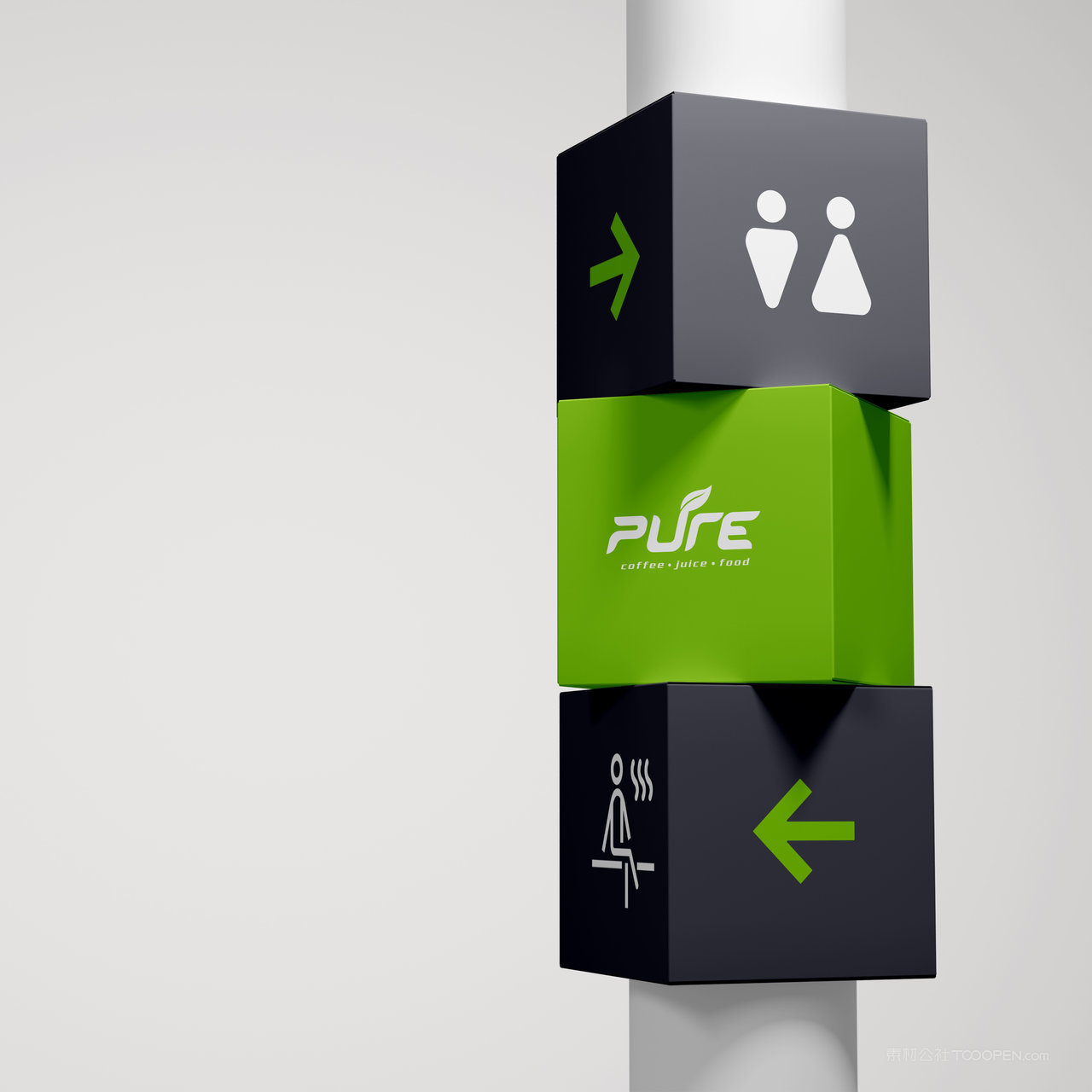 商场指标牌贴图样机