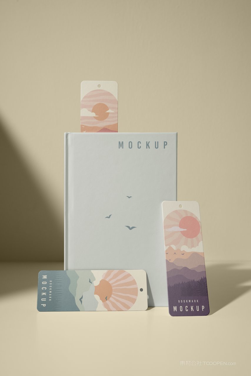 【2162期】圆角书签模型样机 (9)