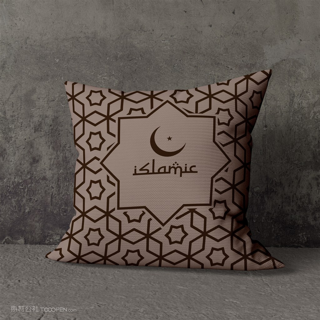 穆斯林风格抱枕贴图样机