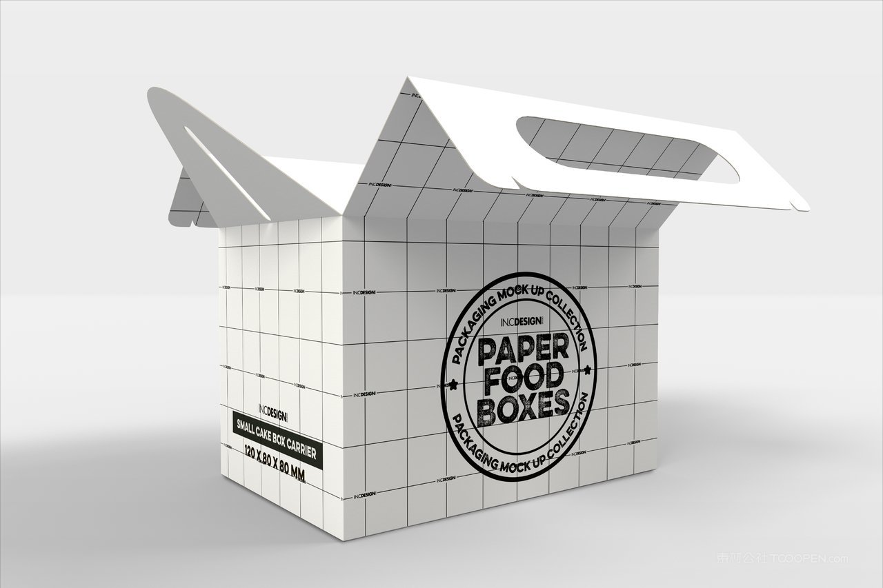 烘焙蛋糕面包店食品纸质包装贴图样机 (21)