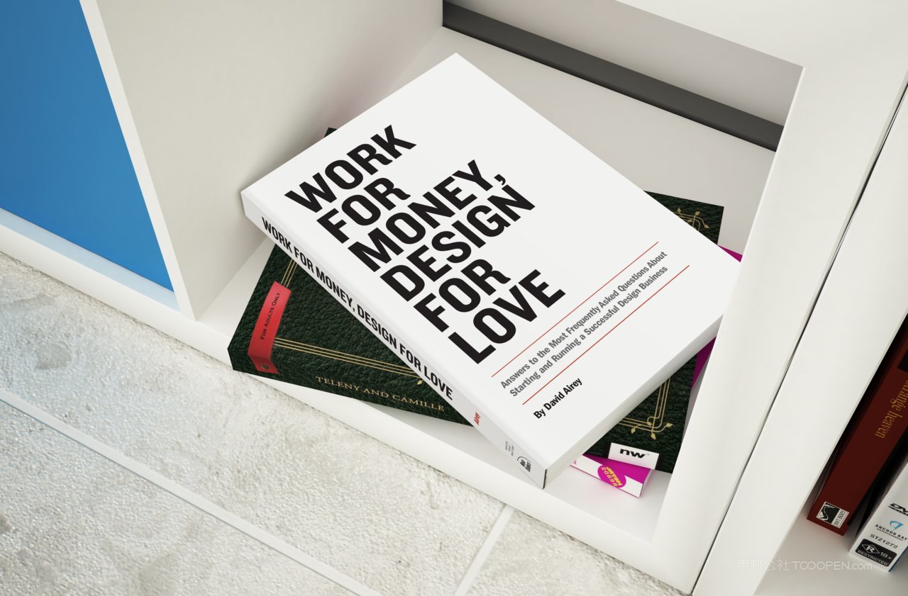 创意硬壳厚厚的书本书籍场景样机 (7)