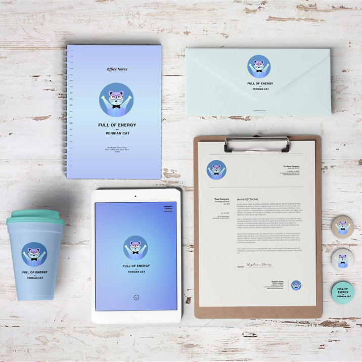 纸杯手机平板电脑信封VI样机模板