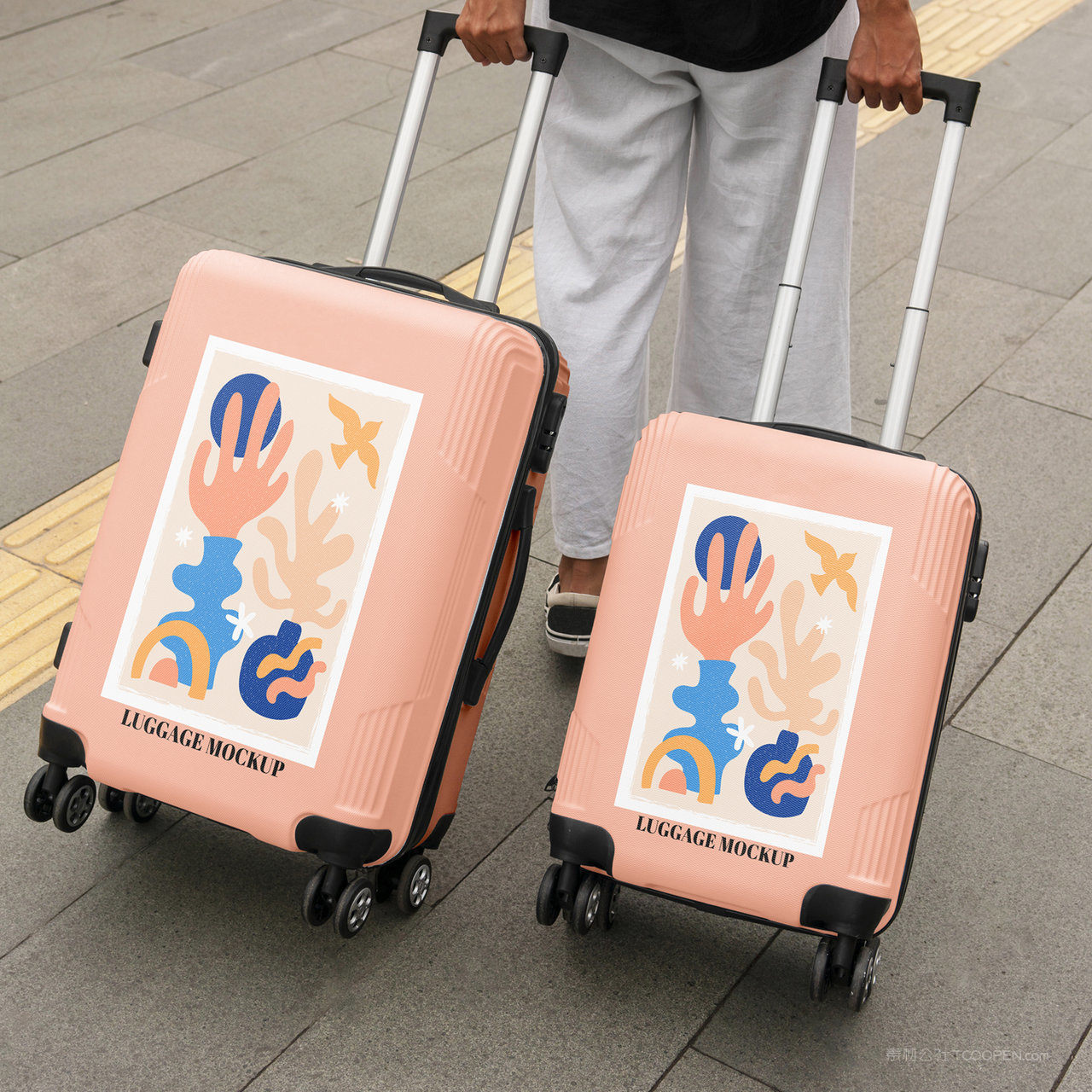 个性旅行必备行李箱拉杆箱贴图样机