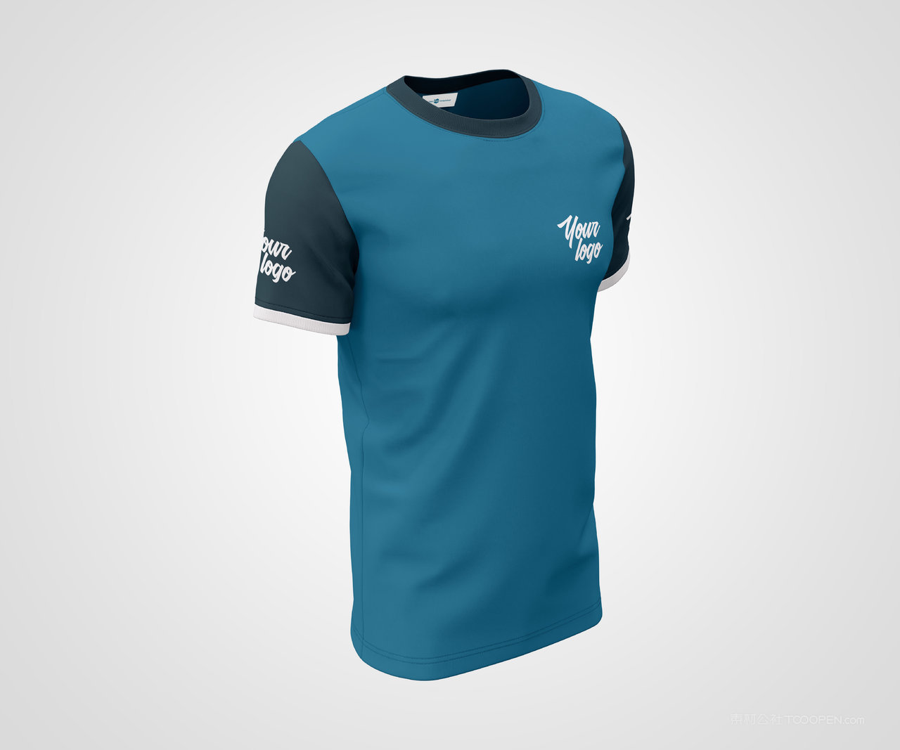 短袖圆领t恤样机