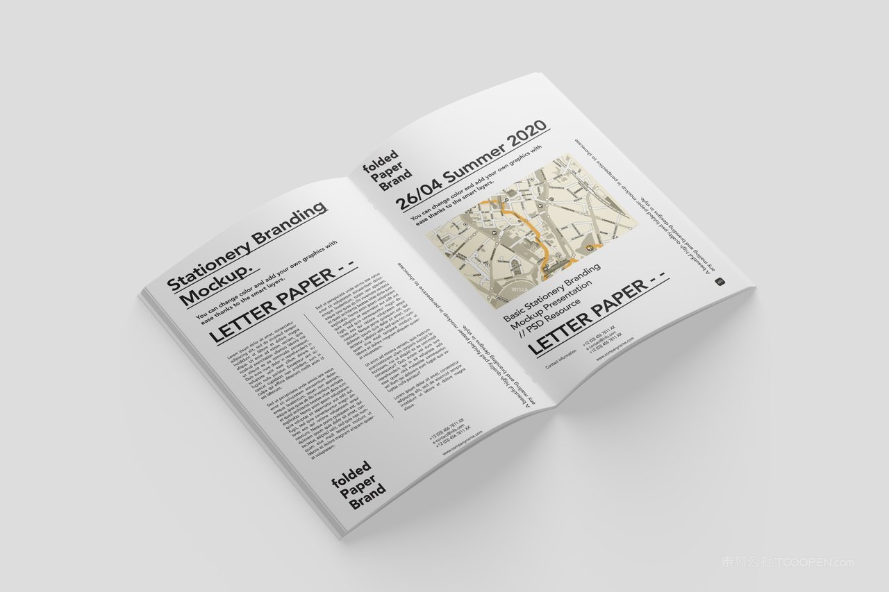 翻开的杂志企业形象画册样机 (5)