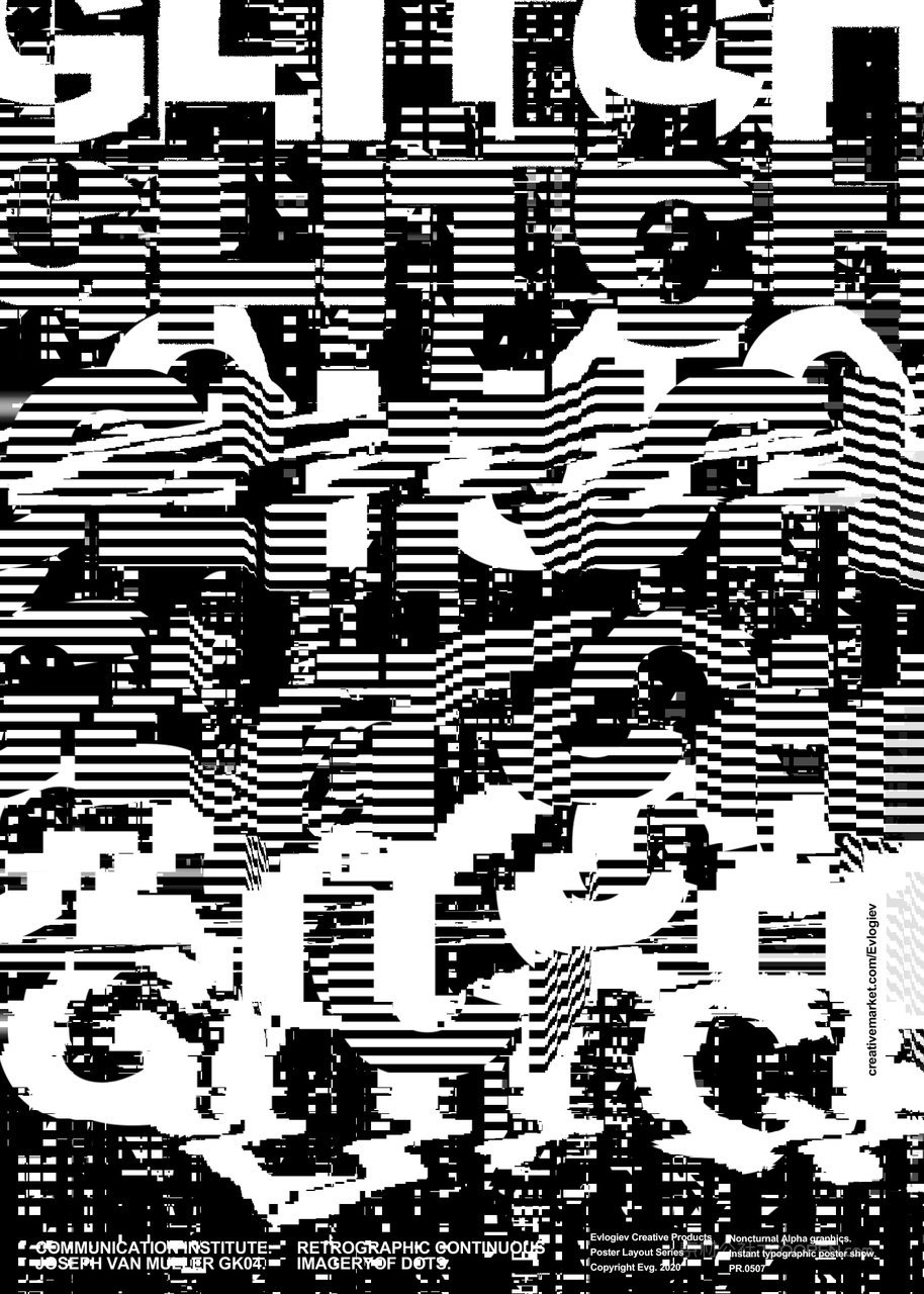 故障扭曲噪点字体海报样机 (9)