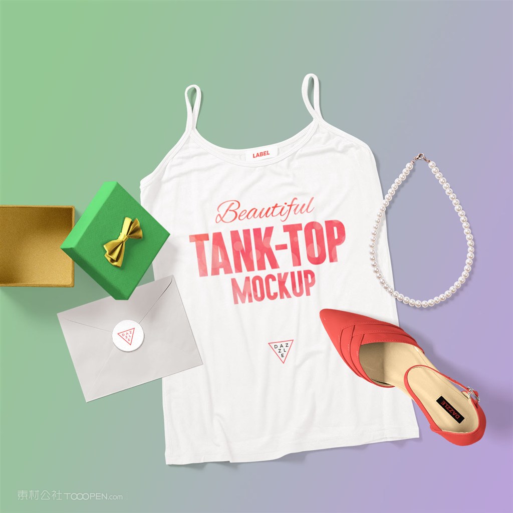 时尚女性吊带高跟鞋样机素材