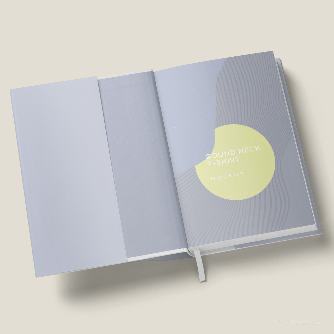 打开的书籍画册贴图样机