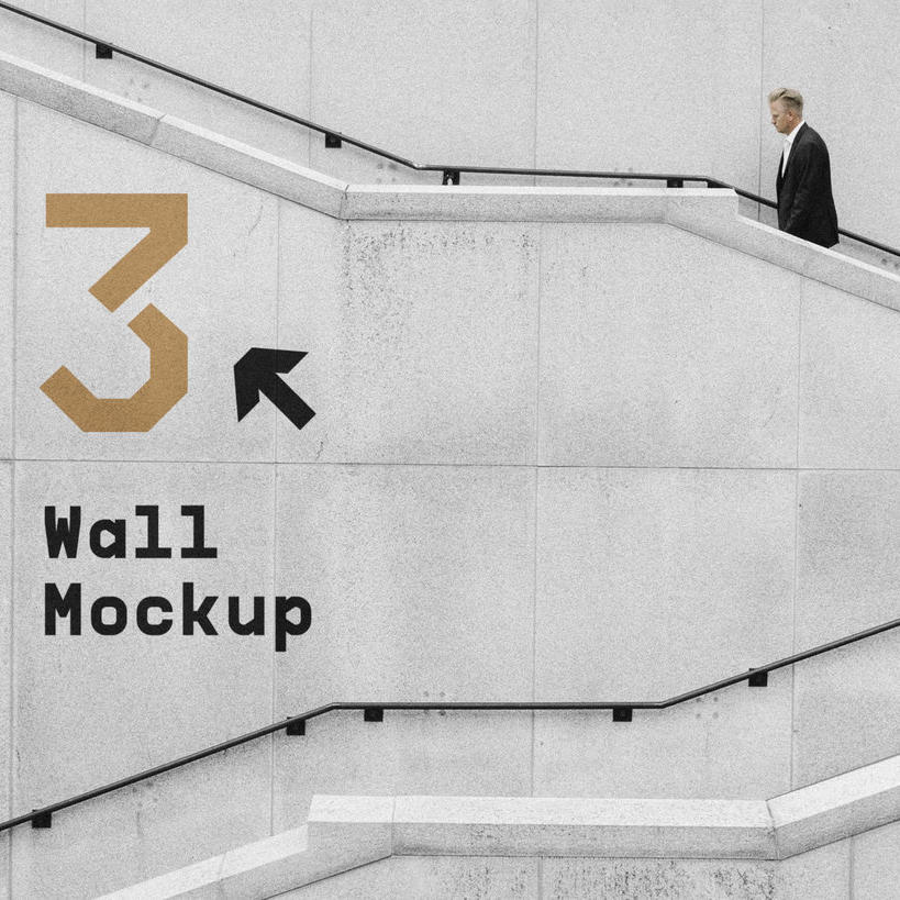 建筑空间背景户外扶梯导视标