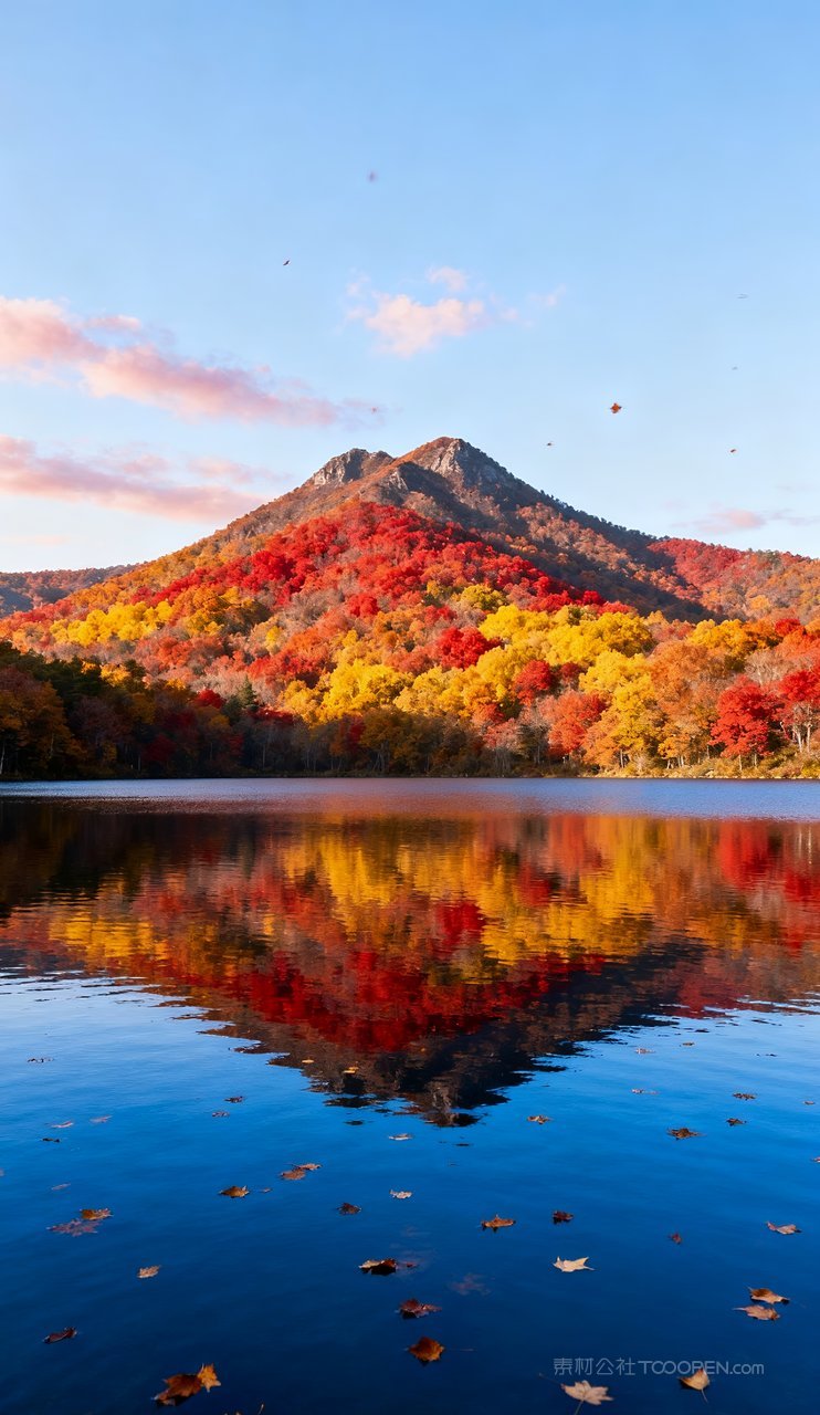 山峰唯美天空青山湖泊意境山水蓝天