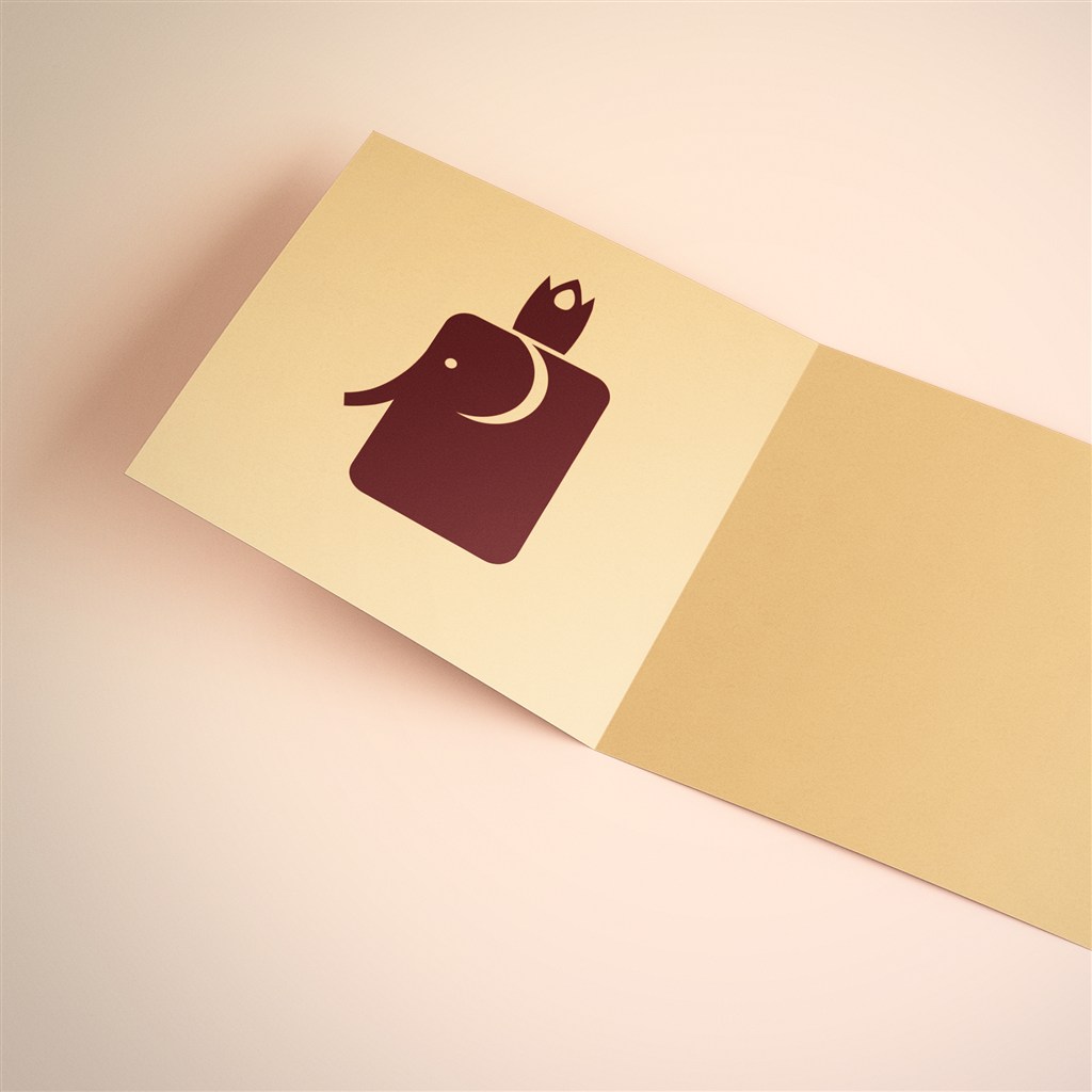 两折页硬卡纸牛皮纸模板