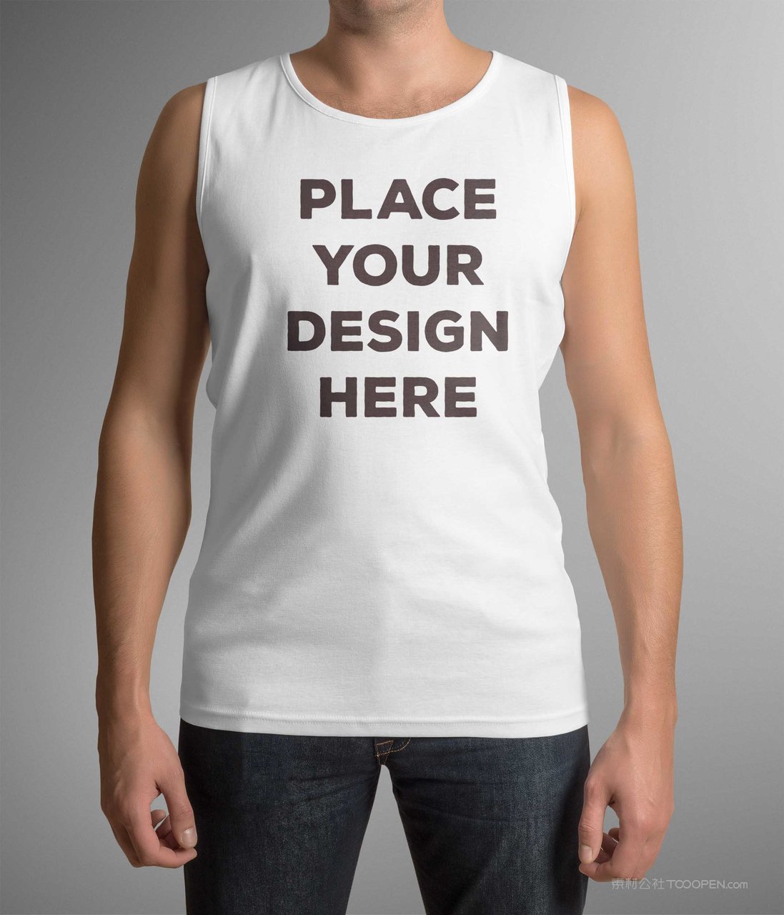男士无袖t恤样机