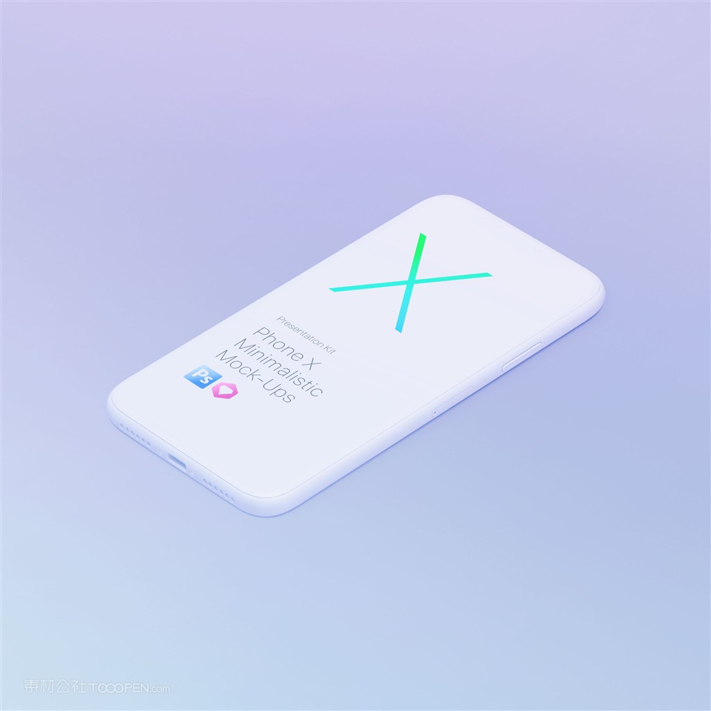 平铺清新苹果手机UI样机