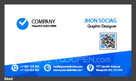 蓝色抽象图案品牌视觉名片