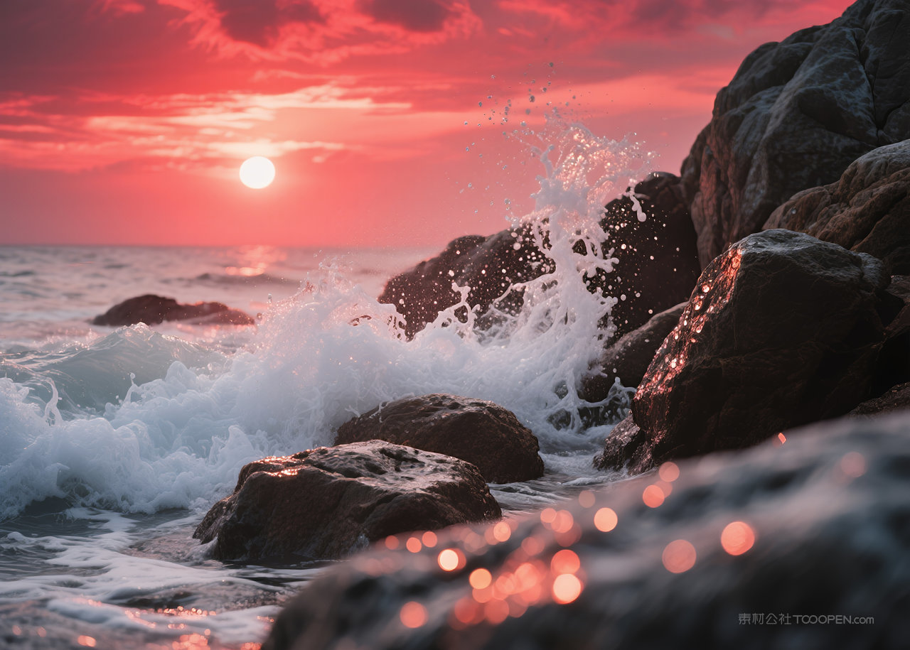 云彩自然天空日出云层风景唯美