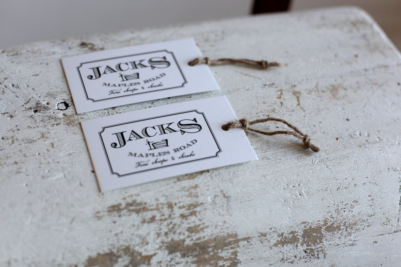 质朴简约的标签展示企业服饰吊牌样机 (2)