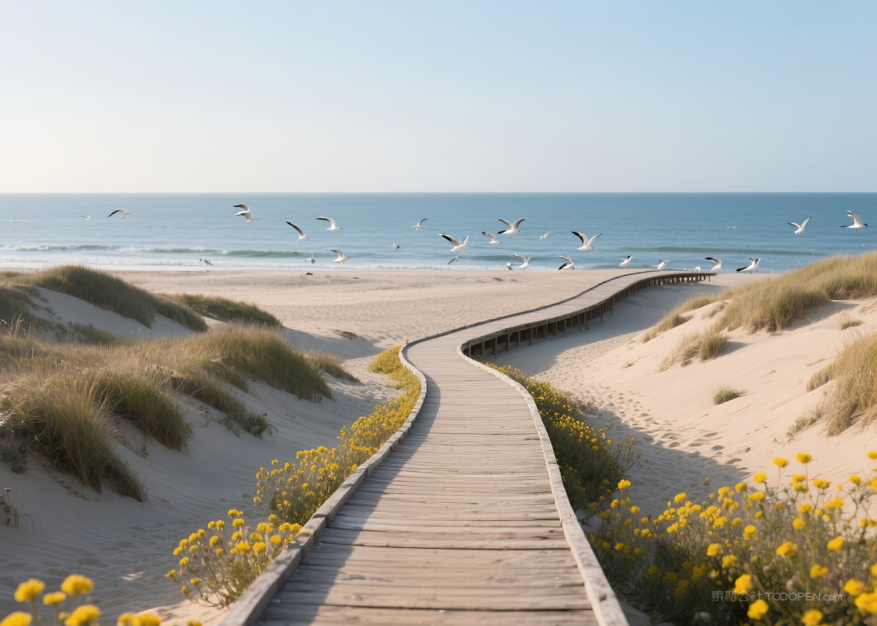景观海景天空海边自然海滩大海风景