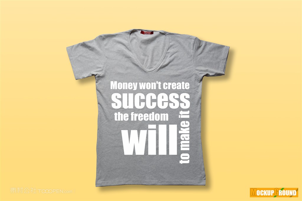 v领衬衫免费样机