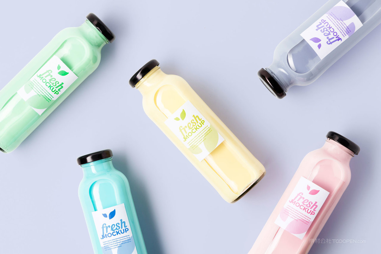 品牌手工水果酸奶玻璃瓶ps样机 (12)