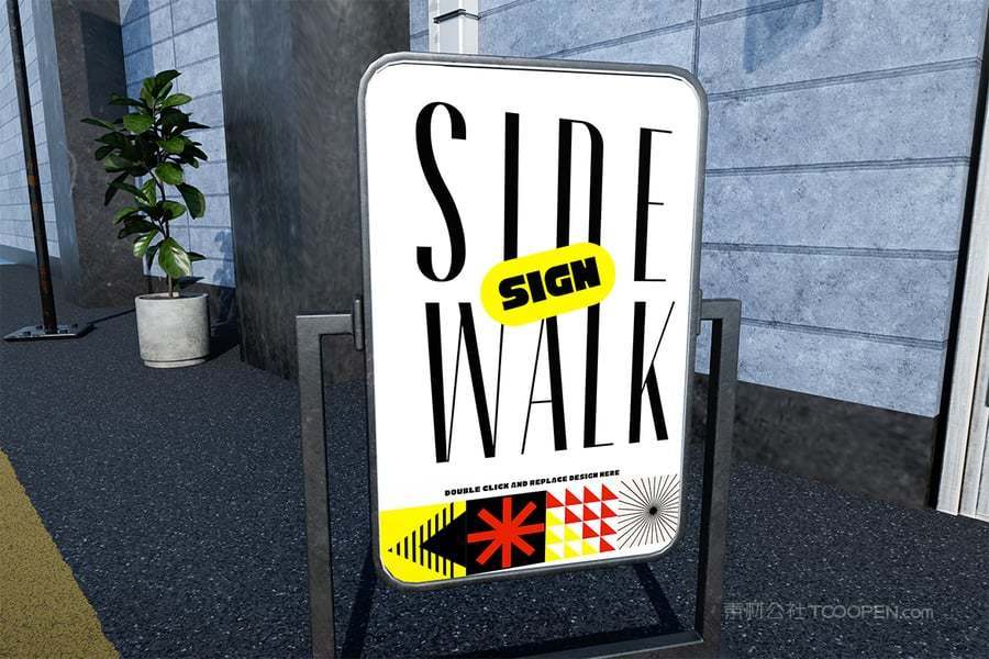 人行道广告样机