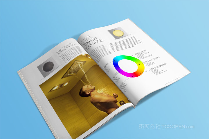 magazine杂志宣传册胶装画册样机 (2)