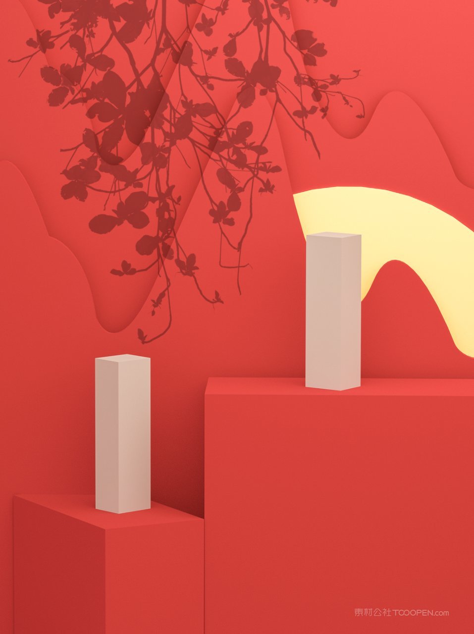 国潮红色文创年货贺年产品包装样机