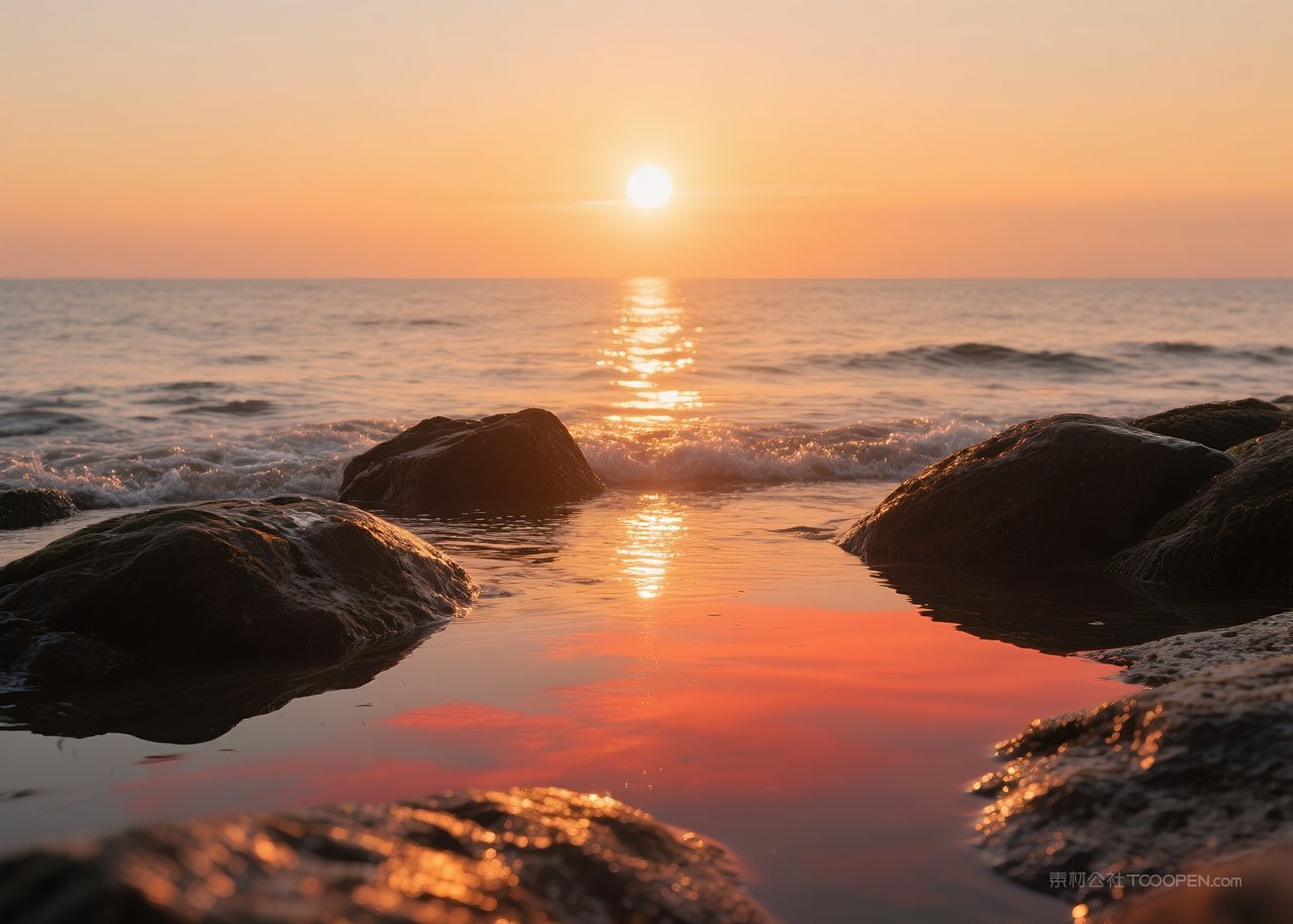 大海海景唯美自然风景天空海边