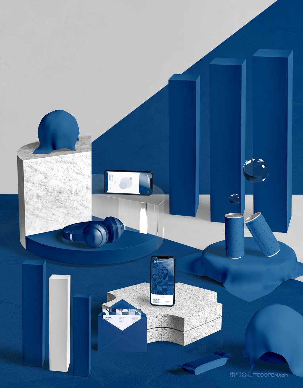 中国蓝文创产品包装展台样机 (10)