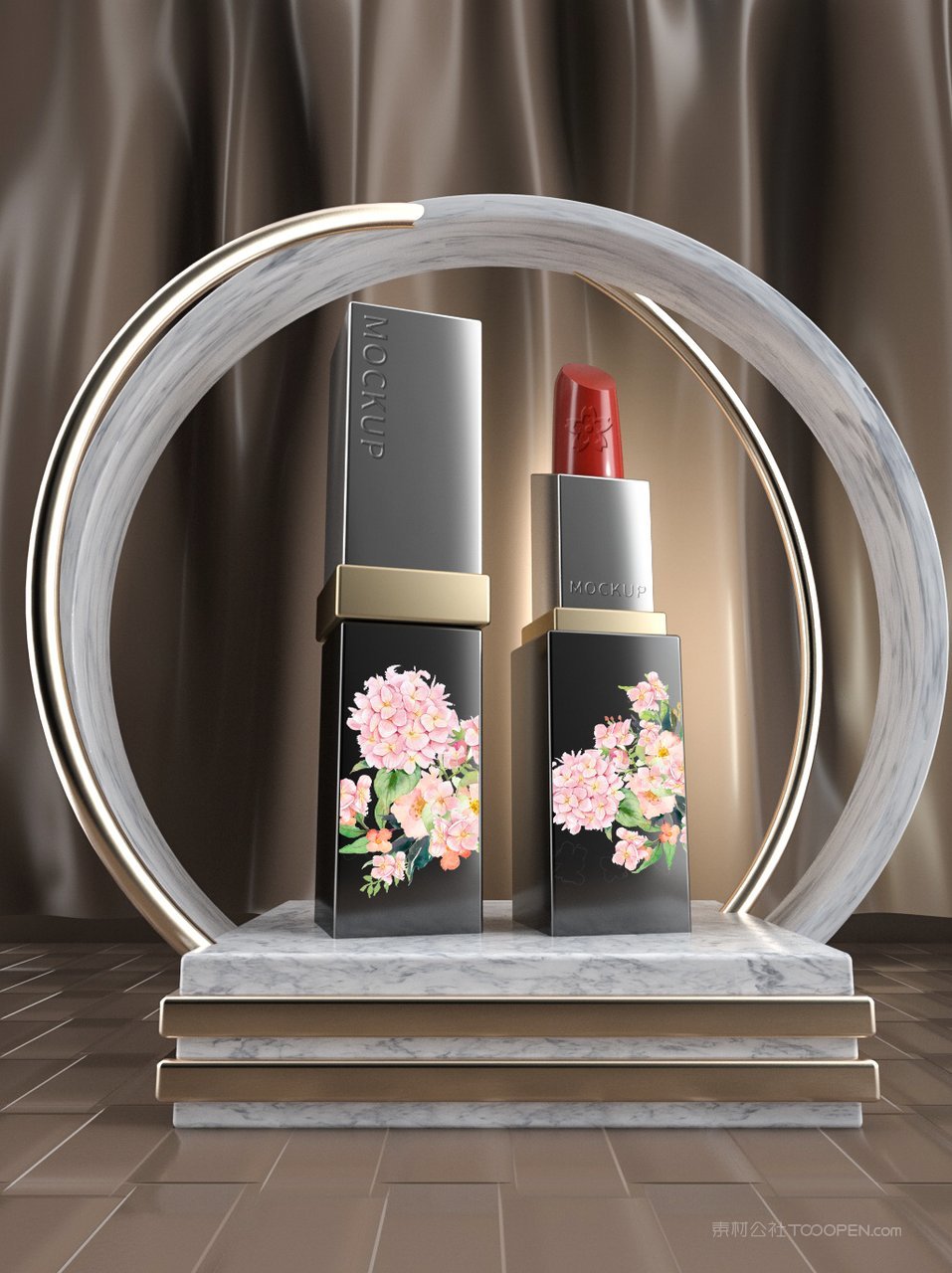 中国潮文创贺岁年货礼盒装口红套装样机  (14)