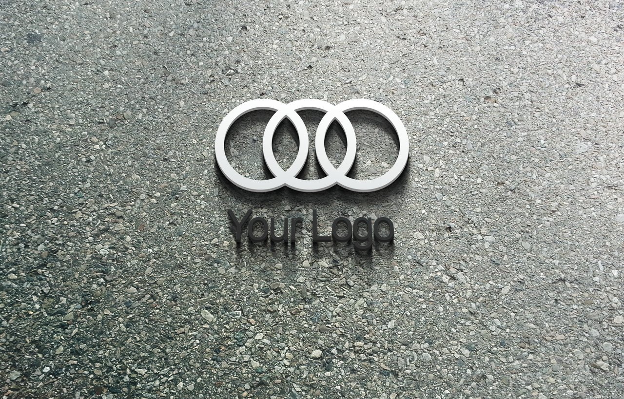 精致的3d logo展示样机 (5)