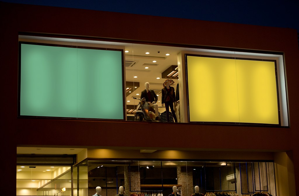 商场服装店海报样机