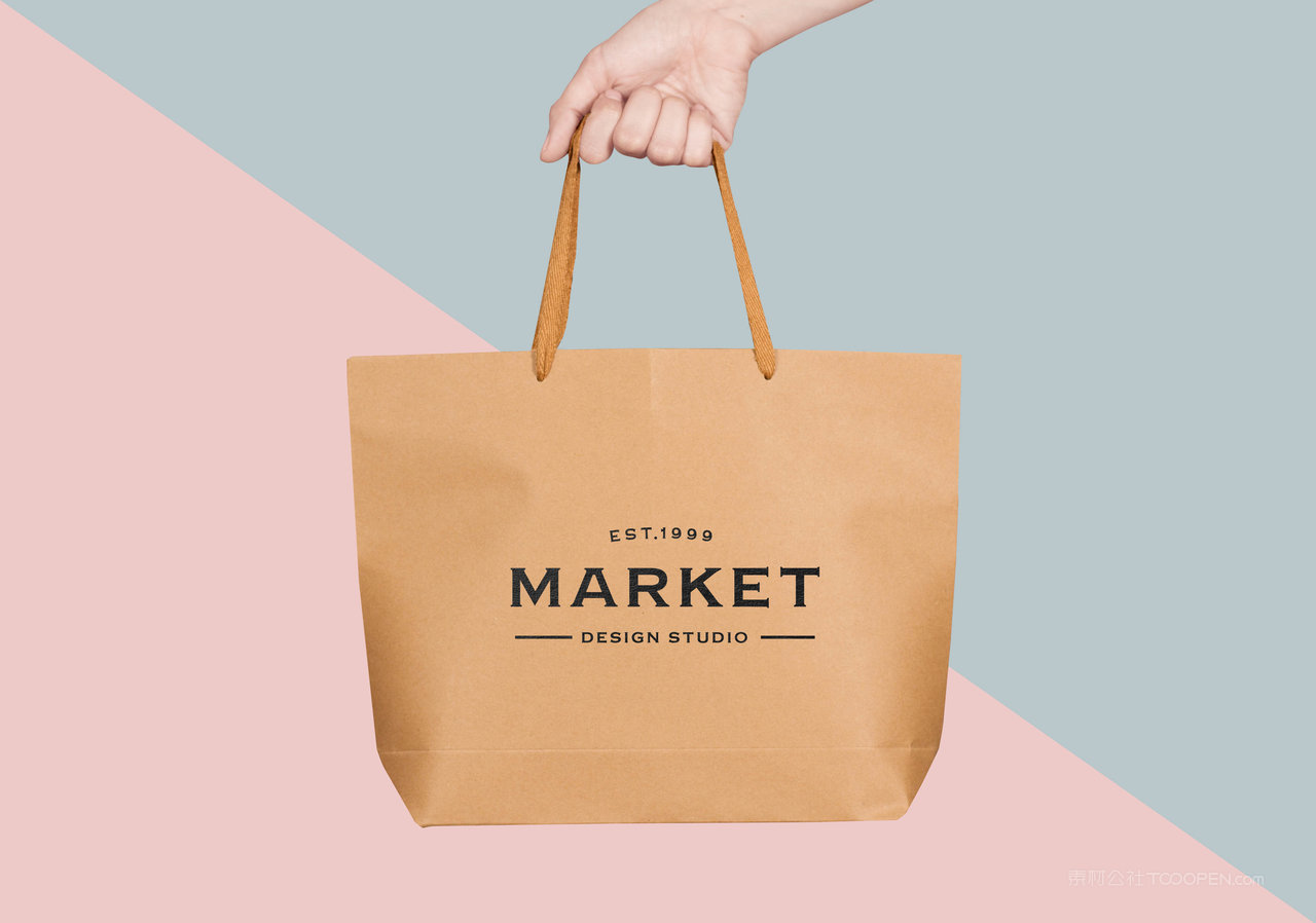牛皮纸购物袋样机
